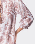 Clio Dress 40" (Beige White) - Dress - Yakira Bella