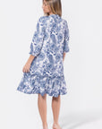 Clio Dress 40" (Blue White) - Dress - Yakira Bella