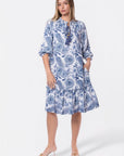 Clio Dress 40" (Blue White) - Dress - Yakira Bella