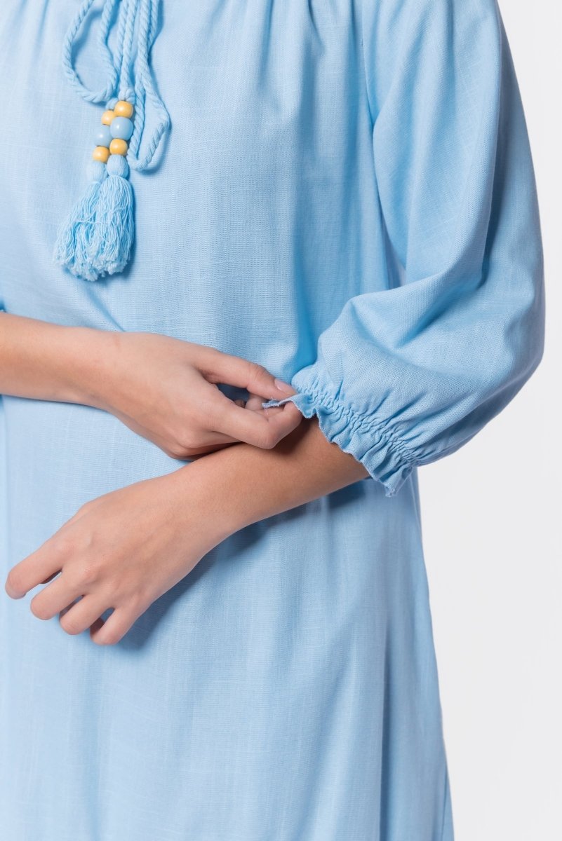 Clio Dress 40" (Light Blue) - Dress - Yakira Bella