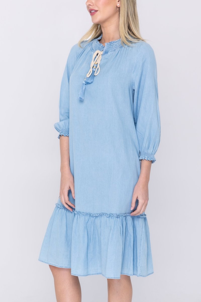 CLIO DRESS (CHAMBRAY) 40" - Dress - Yakira Bella