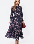 Connie Dress (Black Flower) - Dress - Yakira Bella