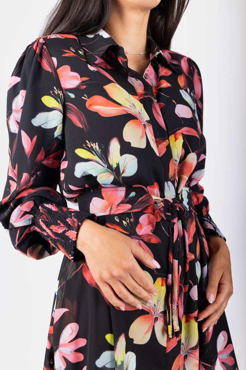 Connie Dress (Black Ground) - Dress - Yakira Bella