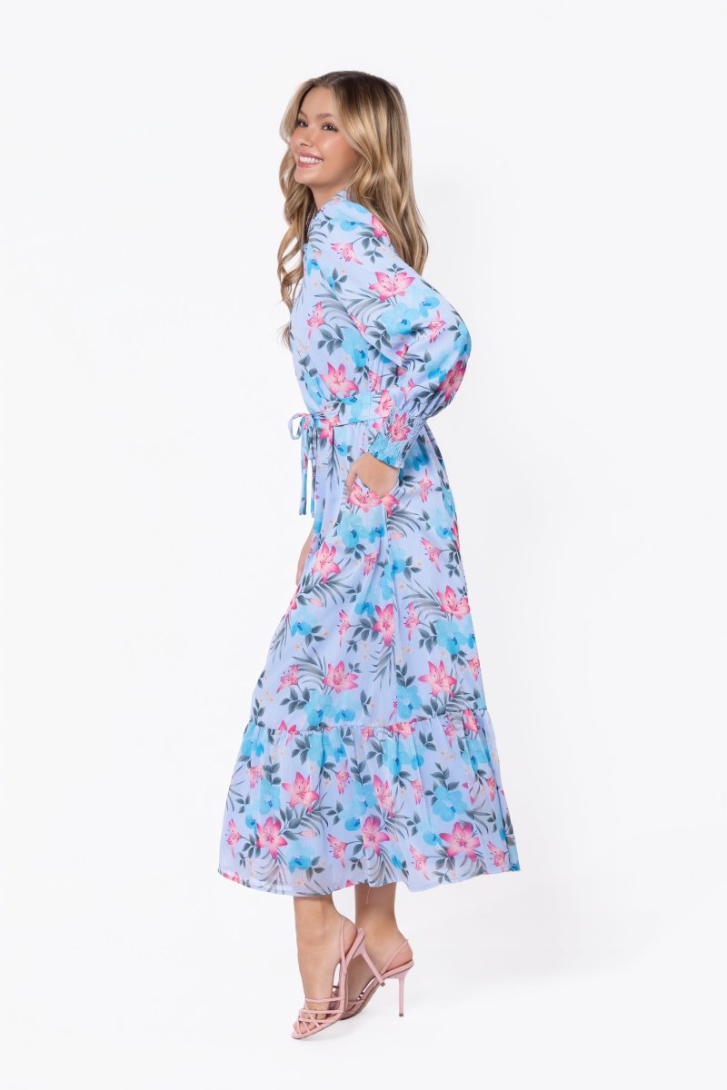 Connie Dress (Blue Ground) - Dress - Yakira Bella