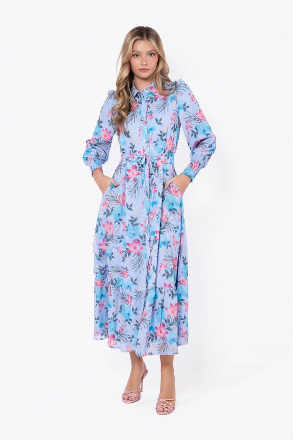 Connie Dress (Blue Ground) - Dress - Yakira Bella