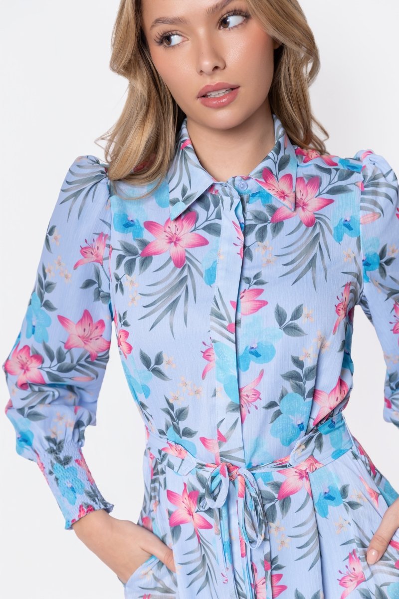 Connie Dress (Blue Ground) - Dress - Yakira Bella