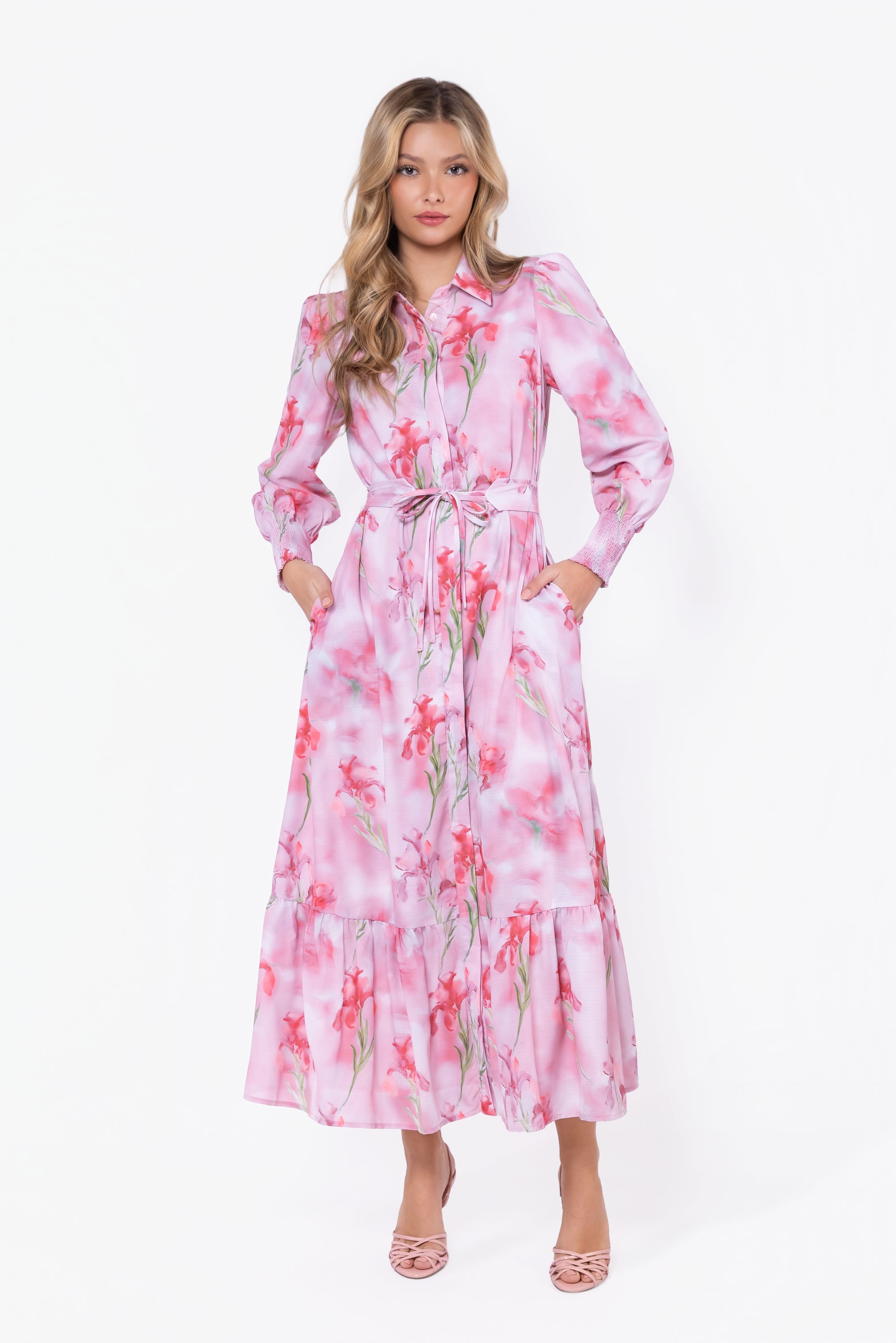 Connie Dress (Pink Flower) - Dress - Yakira Bella