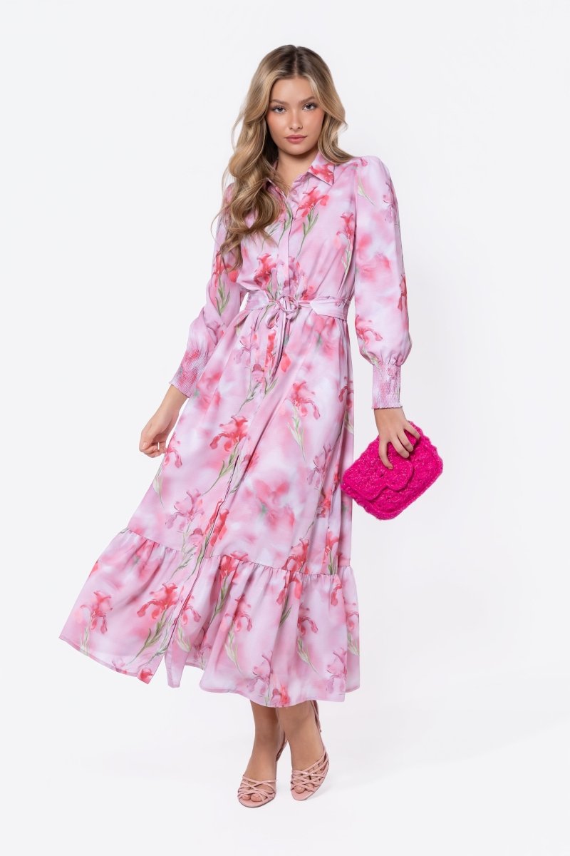 Connie Dress (Pink Flower) - Dress - Yakira Bella