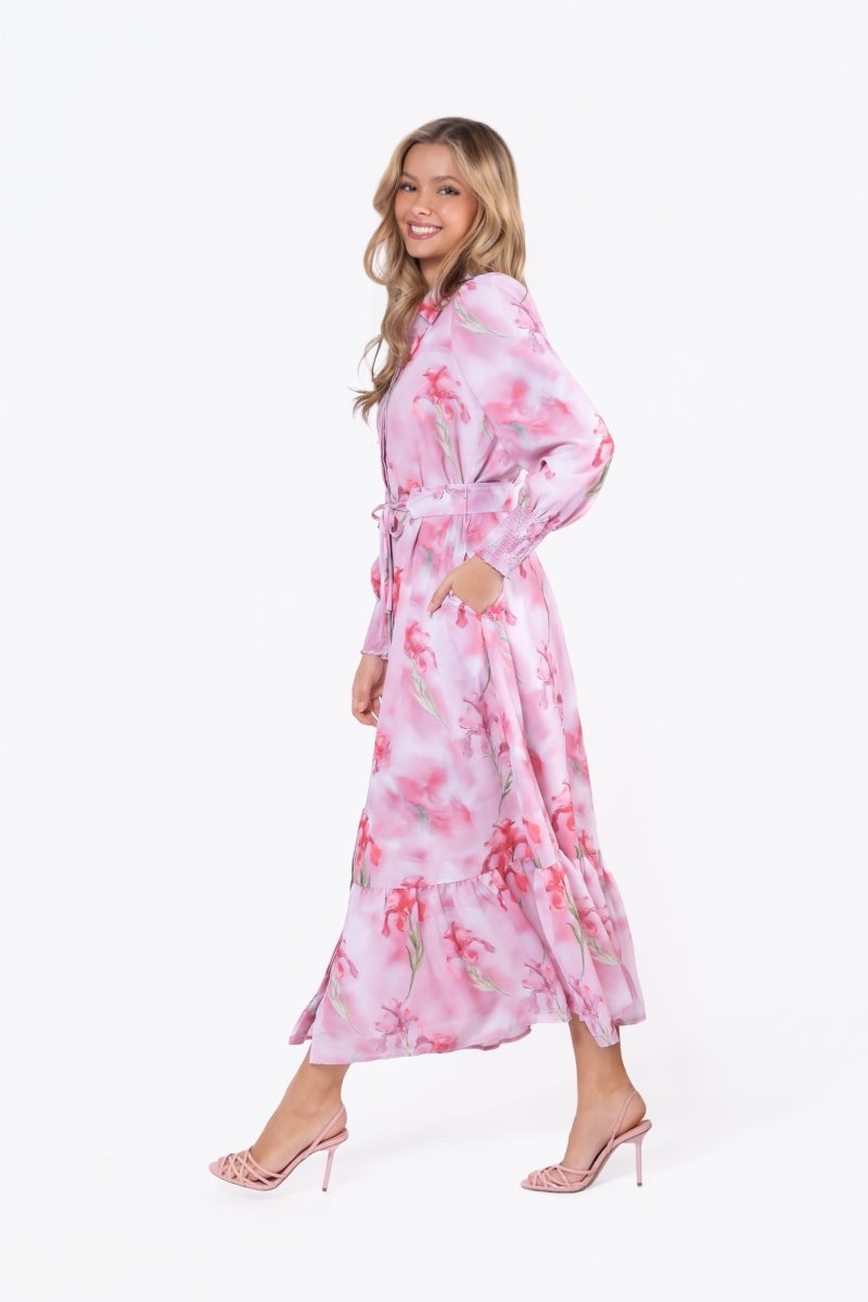 Connie Dress (Pink Flower) - Dress - Yakira Bella