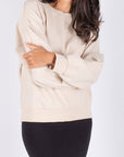 CREWNECK SWEATSHIRT (BEIGE) - Top - Yakira Bella