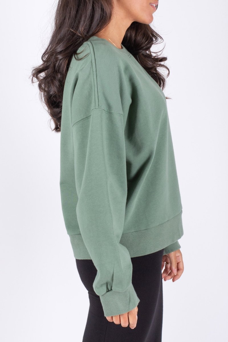 CREWNECK SWEATSHIRT (Green) - Top - Yakira Bella