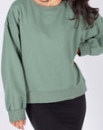 CREWNECK SWEATSHIRT (Green) - Top - Yakira Bella