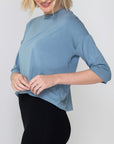 CROPPED TEE (BLUE) - Top - Yakira Bella