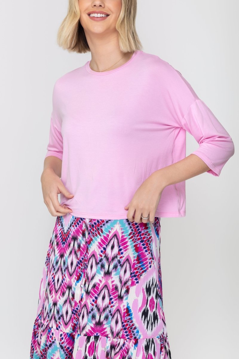 CROPPED TEE (PINK BLUSH) - Top - Yakira Bella