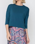 CROPPED TEE (TEAL) - Top - Yakira Bella