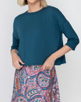 CROPPED TEE (TEAL) - Top - Yakira Bella