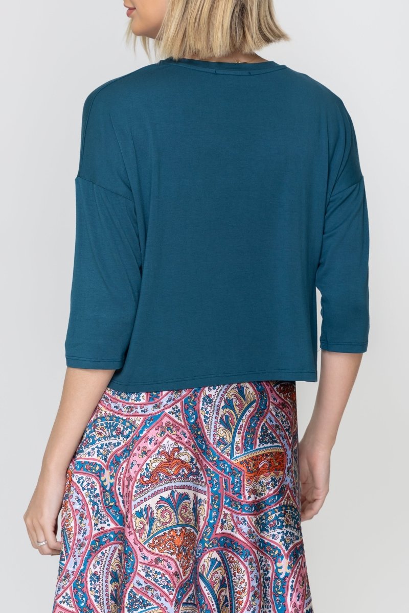 CROPPED TEE (TEAL) - Top - Yakira Bella