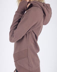 CROSSOVER HEM HOODIE (BROWN) - Top - Yakira Bella