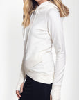 CROSSOVER HEM HOODIE (IVORY) - Top - Yakira Bella