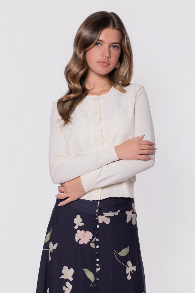 Dahlia Cardigan (White) - Top - Yakira Bella