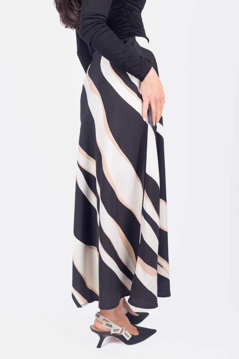 DAKOTA SKIRT (BEIGE/BLACK) - Skirt - Yakira Bella