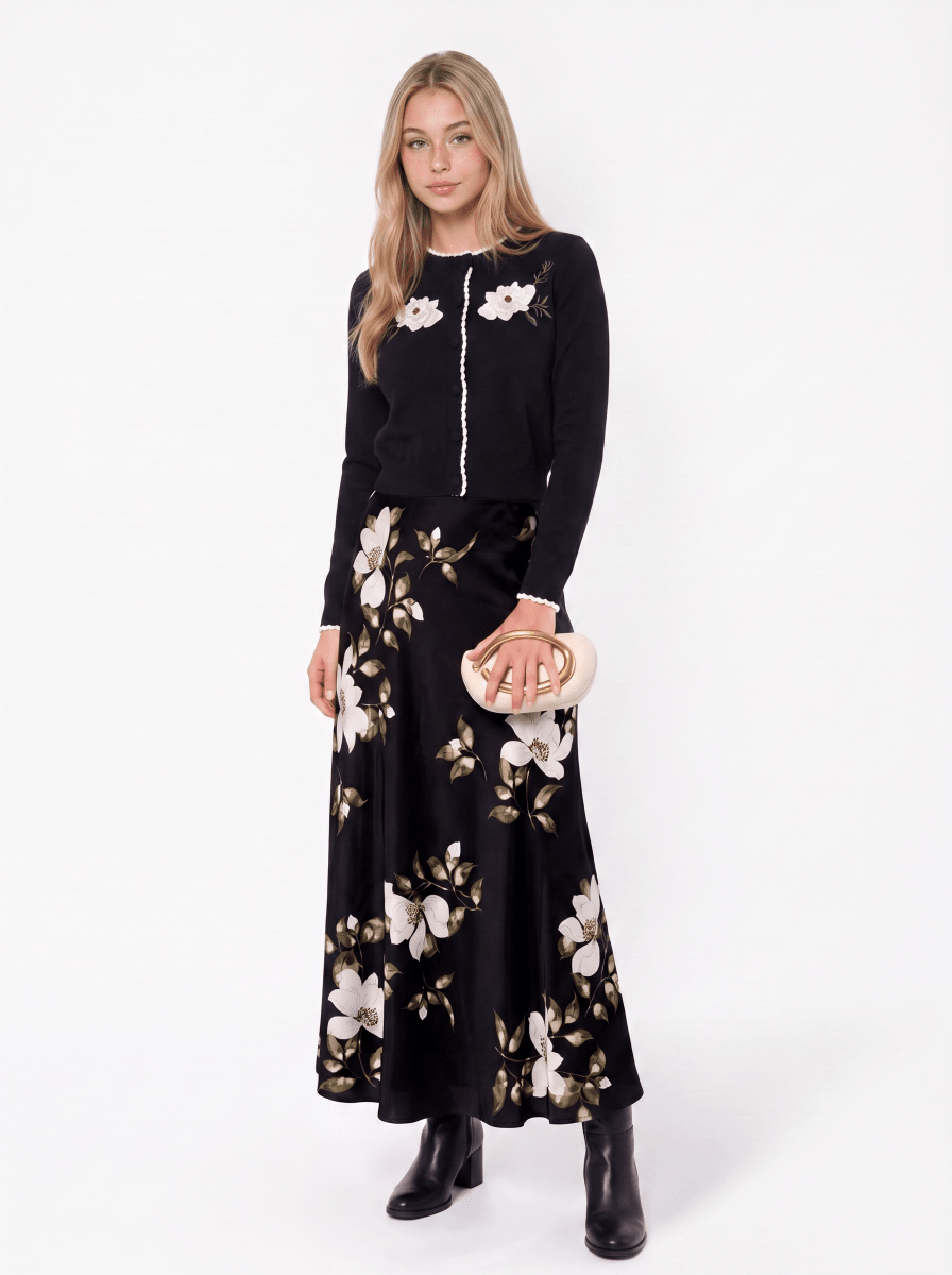 Dakota Skirt (Black Green) - Skirt - Yakira Bella