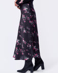 Dakota Skirt (Black Pink Flower) - Skirt - Yakira Bella