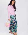 DAKOTA SKIRT (BLUE PATTERN/PINK) - Skirt - Yakira Bella