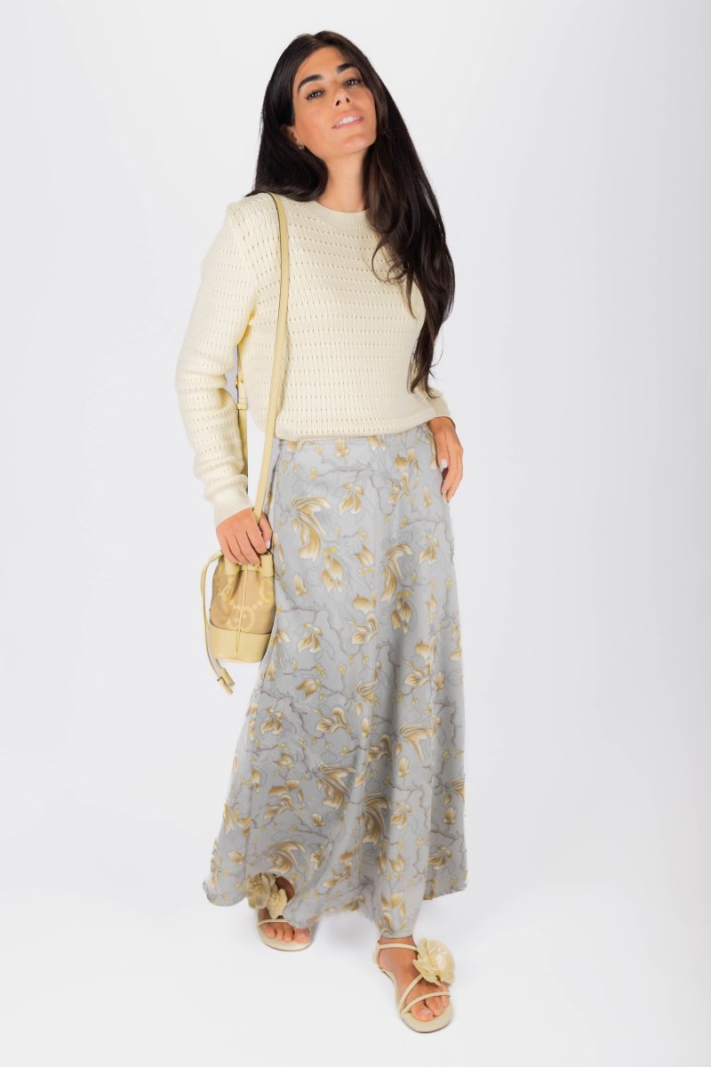 Dakota Skirt (Blue/Grey) - Skirt - Yakira Bella