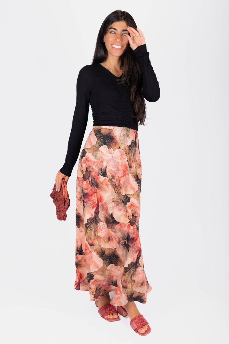 Dakota Skirt (Burgundy/Brown) - Skirt - Yakira Bella