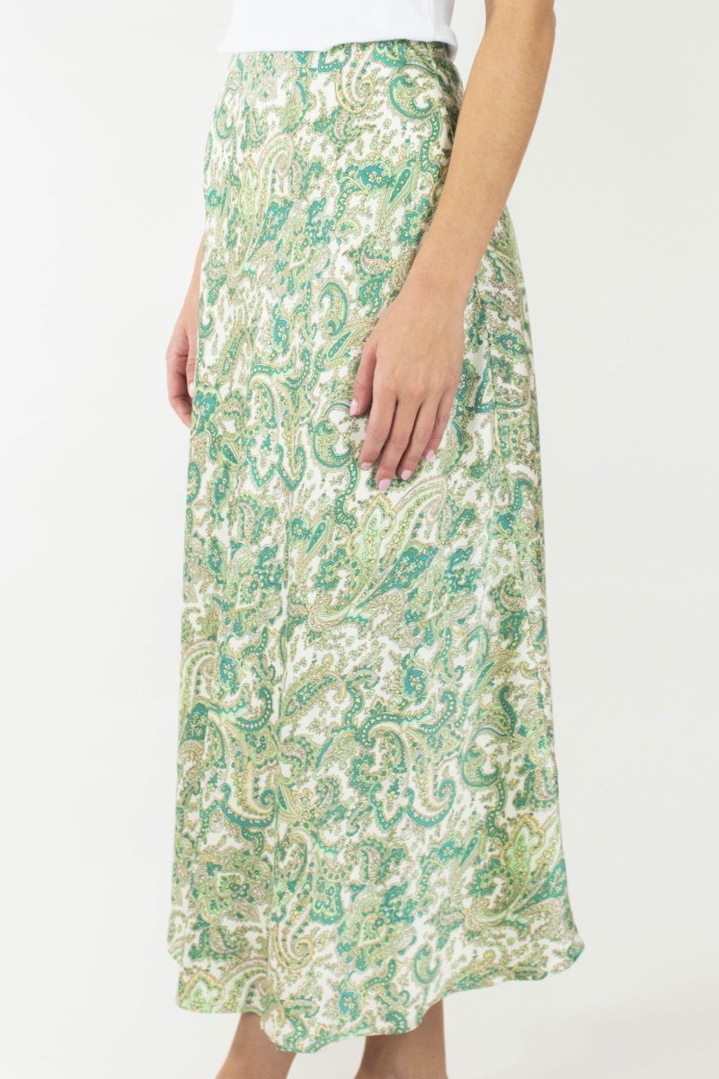 DAKOTA SKIRT (GREEN PATTERN) - Skirt - Yakira Bella