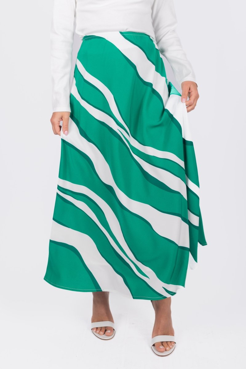 DAKOTA SKIRT (GREEN/DARK GREEN) - Skirt - Yakira Bella