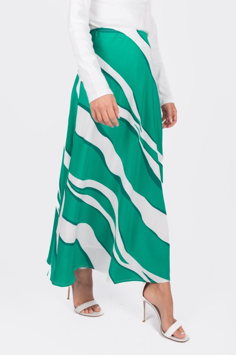 DAKOTA SKIRT (GREEN/DARK GREEN) - Skirt - Yakira Bella