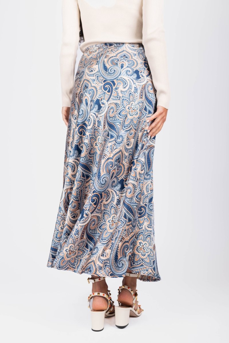 Dakota Skirt (Navy/Brown) - Skirt - Yakira Bella