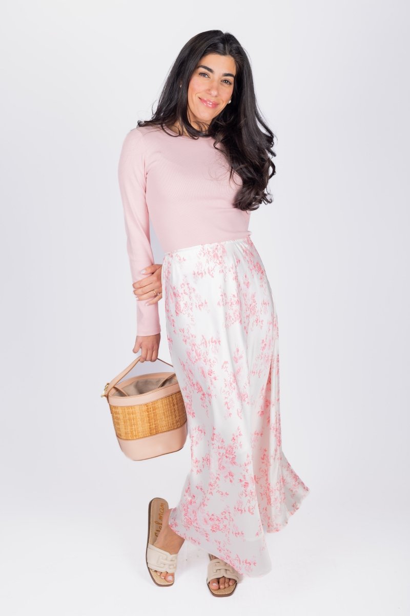 DAKOTA SKIRT (PINK FLOWER) - Skirt - Yakira Bella