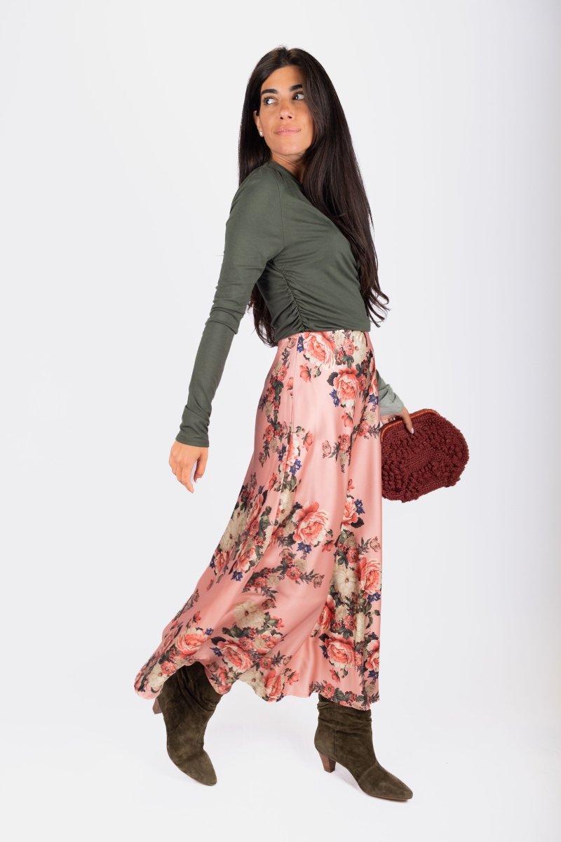 Dakota Skirt (Pink Ground) - Skirt - Yakira Bella