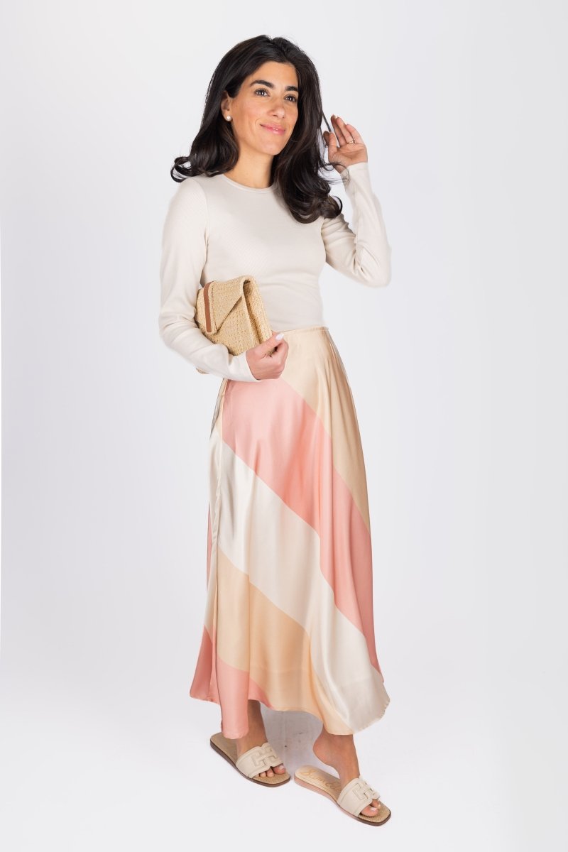 DAKOTA SKIRT (PINK/IVORY) - Skirt - Yakira Bella