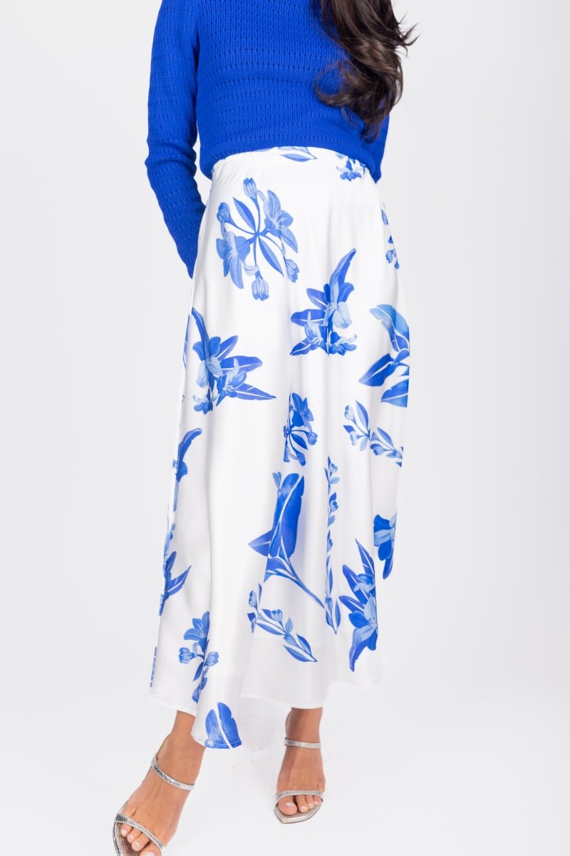 DAKOTA SKIRT (WHITE/BLUE) - Skirt - Yakira Bella