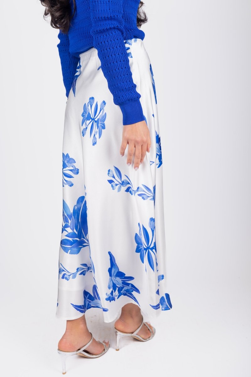 DAKOTA SKIRT (WHITE/BLUE) - Skirt - Yakira Bella