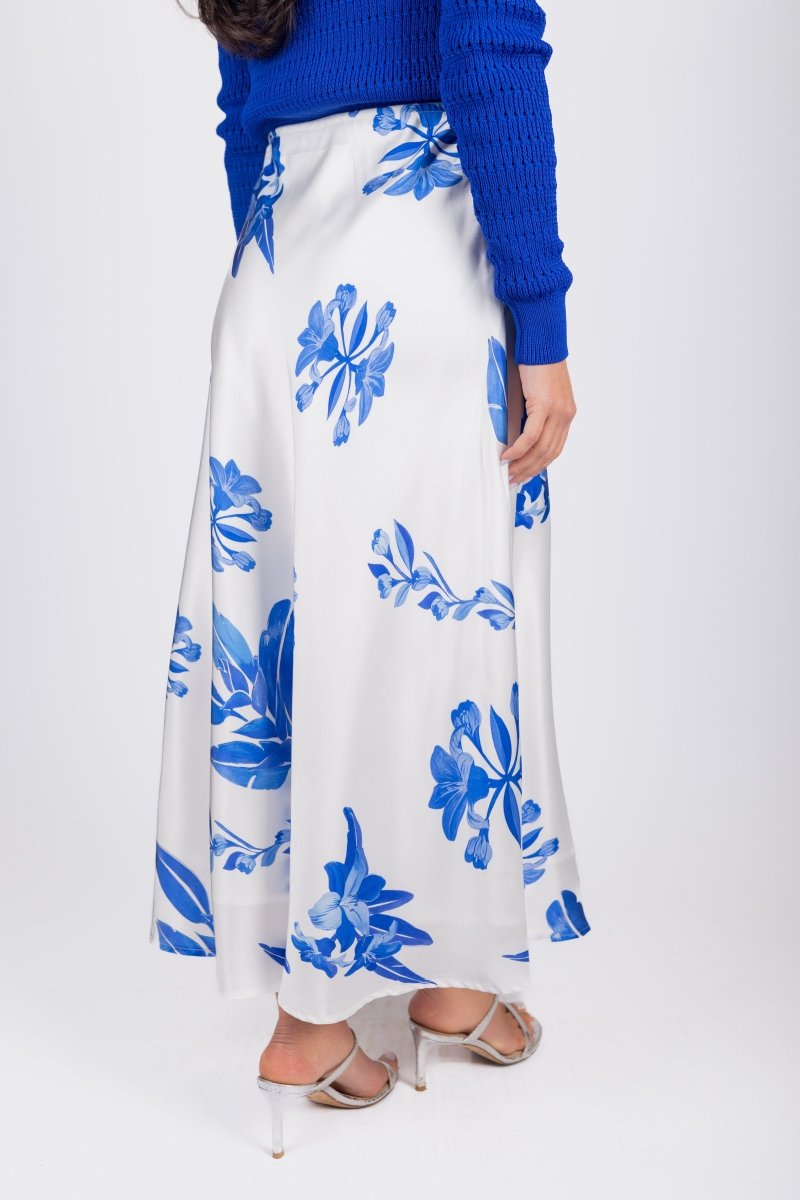 DAKOTA SKIRT (WHITE/BLUE) - Skirt - Yakira Bella