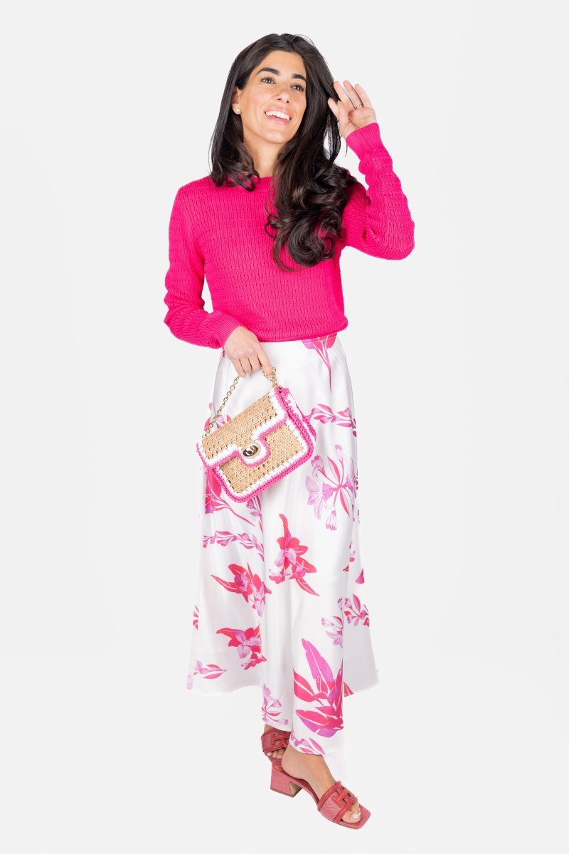 DAKOTA SKIRT (WHITE/PINK) - Skirt - Yakira Bella