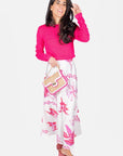 DAKOTA SKIRT (WHITE/PINK) - Skirt - Yakira Bella