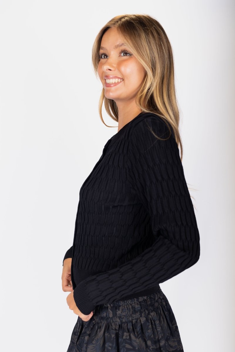 Danika Cardigan (Black) - Top - Yakira Bella