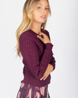 Danika Cardigan (Burgundy) - Top - Yakira Bella