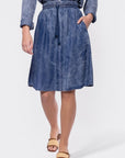 Denver Skirt 23" (Blue) - Skirt - Yakira Bella