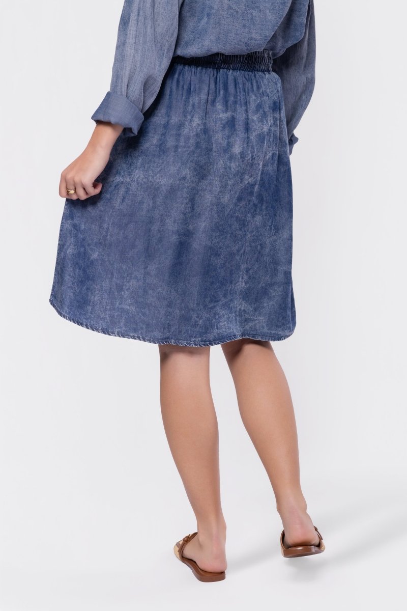 Denver Skirt 23" (Blue) - Skirt - Yakira Bella