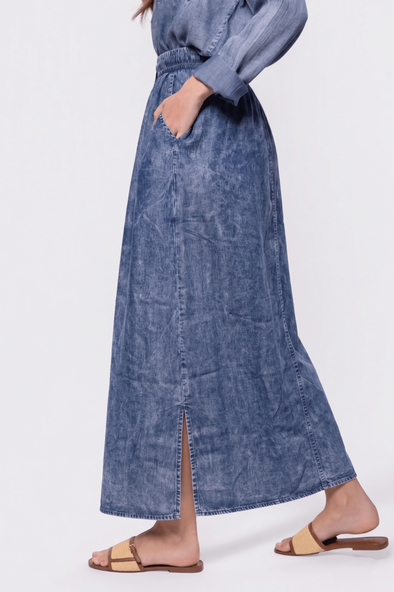 Denver Skirt 36" (Blue) - Skirt - Yakira Bella
