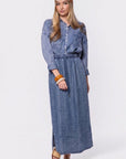 Denver Skirt 36" (Blue) - Skirt - Yakira Bella