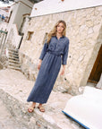 Denver Skirt 36" (Blue) - Skirt - Yakira Bella