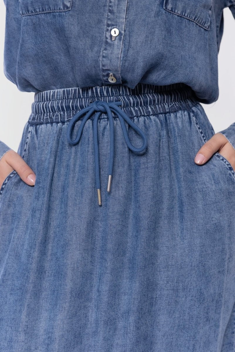 Denver Skirt 36" (Blue) - Skirt - Yakira Bella